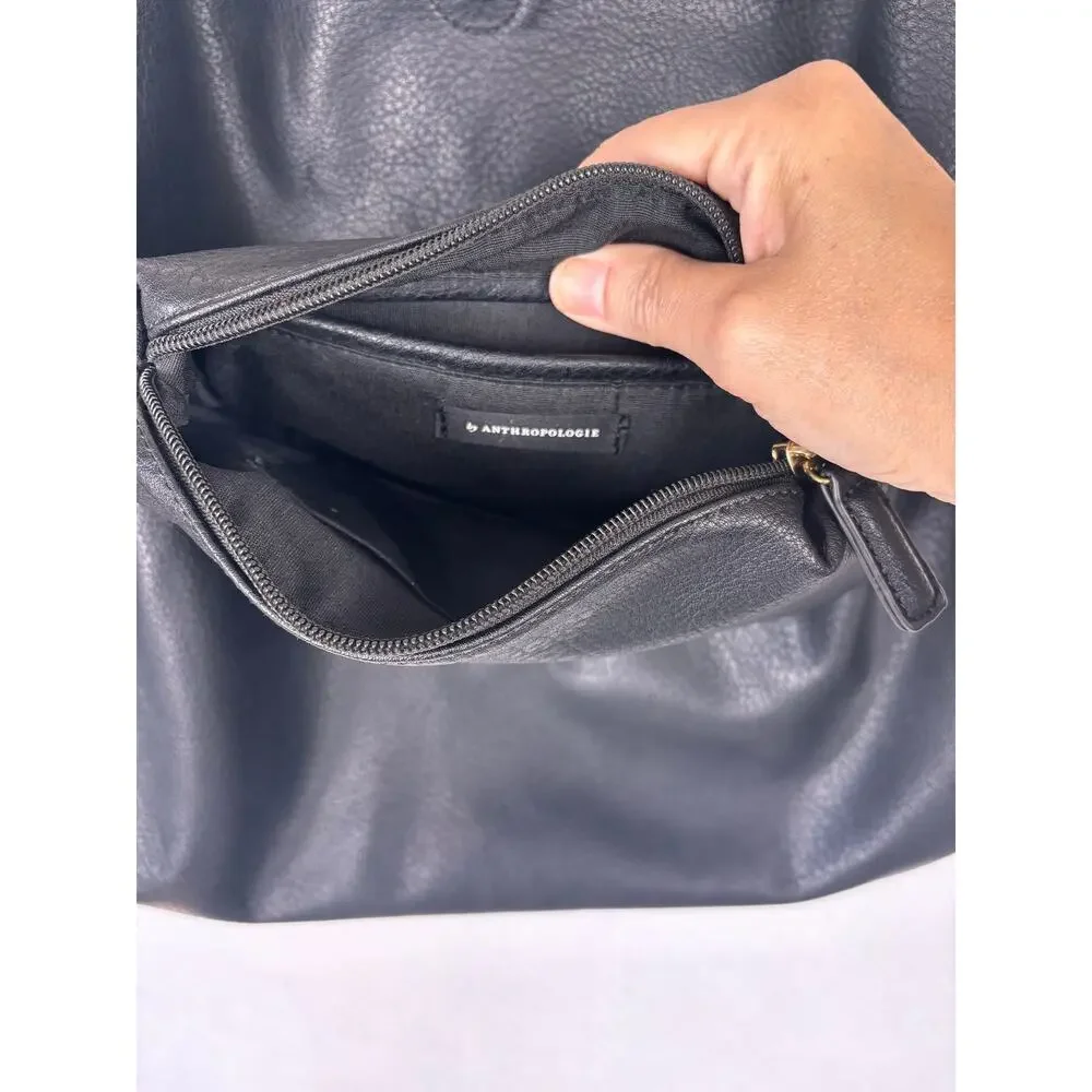 Anthropologie Zip pouch Urban Outfitters Oversized Black Shoulder Bag Travel